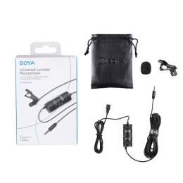 Mikrofon krawatowy przewodowy do smartfonów kamer 3.5 mm TRRS 6m - czarny