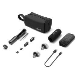 Zestaw mikrofonów bezprzewodowych 4w1 2.4GHz USB-C MAGIC-05 - czarny