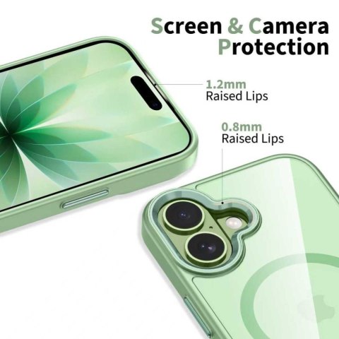 Etui pokrowiec na iPhone 17 MagMat MagSafe - przezroczysto zielone