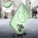 Etui pokrowiec na iPhone 17 MagMat MagSafe - przezroczysto zielone