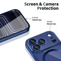 Etui pokrowiec na iPhone 17 Pro MagFlex MagSafe - przezroczysto-granatowy