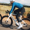 Spodnie rowerowe z szelkami długie polarowe z wkładką Rozmiar XXL - czarne