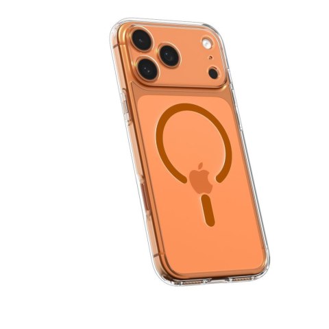 Etui pokrowiec na iPhone 17 Pro Max Ultra Hybrid MagSafe - przezroczysto pomarańczowe