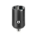 Ładowarka samochodowa USB-A USB-C 65W - czarna