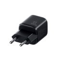 Ładowarka sieciowa USB-A USB-C 33W z kablem 60W USB-C do USB-C 1m - czarna