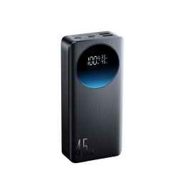 Powerbank 20000 mAh USB-A USB-C z wyświetlaczem cyfrowym 45 W - czarny