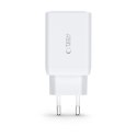 Ładowarka sieciowa USB-C USB-A C65W PD 65W QC - biała