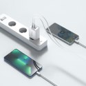 Ładowarka sieciowa USB-C USB-A C65W PD 65W QC - biała