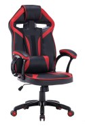 Zestaw BIURKO DANY Narożne ANTRACYT / DĄB ARTISAN + Fotel DRIFT CZERWONY