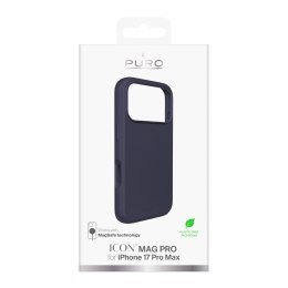 Etui z aluminiowymi przyciskami na iPhone 17 Pro Max Pure Icon Mag Pro Liquid Silicone MagSafe - ciemnoniebieskie
