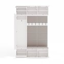 Garderoba HAGA III 1Sz2W BIAŁY Szafa + 2x Wieszak Do Przedpokoju