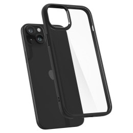 Etui pokrowiec na iPhone 15 Plus Crystal Hybrid - przezroczysto-czarne