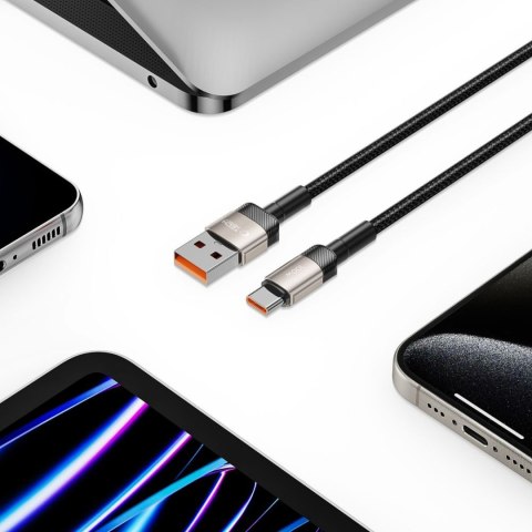 Kabel przewód USB-C - USB-A UltraBoost Evo 100W 5A 1m - tytanowy