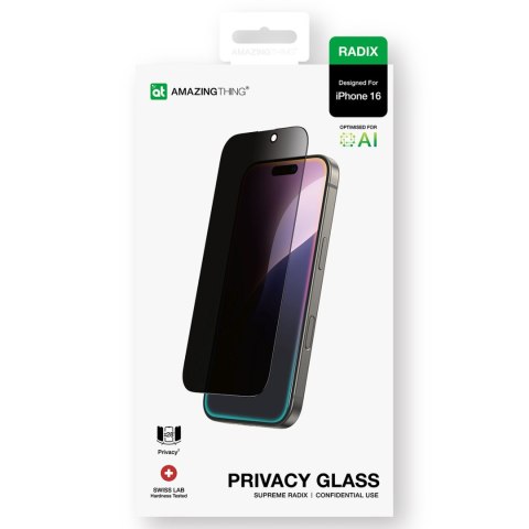 Szkło hartowane prywatyzujące do iPhone 16 Radix Privacy Glass