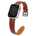 Pasek skórzany opaska bransoleta do Apple Watch 38 / 40 / 41 mm - czerwony