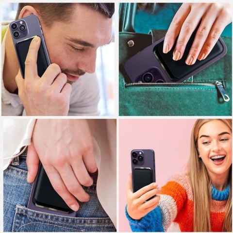 Portfel magnetyczny na telefon MagWallet MagSafe - pomarańczowy