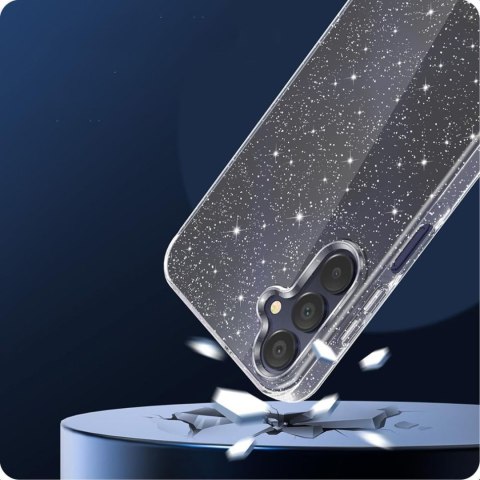Etui pokrowiec na Samsung Galaxy A56 5G FlexAir - przezroczysto brokatowe