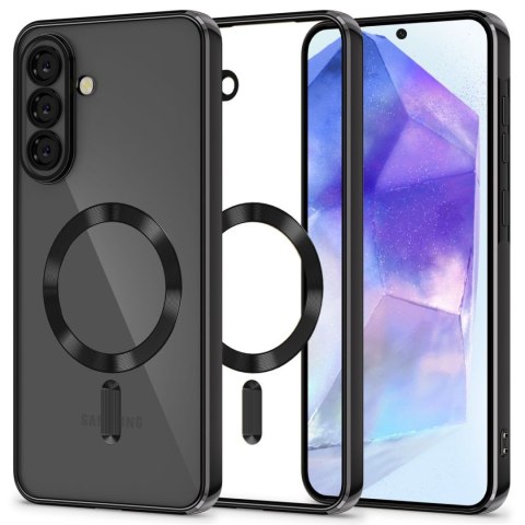 Etui pokrowiec na Samsung Galaxy A56 5G MagFlex MagSafe - przezroczysto czarny