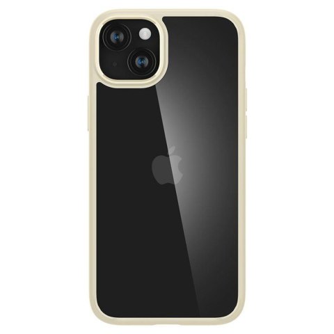 Etui pokrowiec na iPhone 15 Plus Crystal Hybrid - przezroczysto beżowe