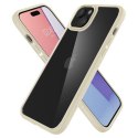 Etui pokrowiec na iPhone 15 Plus Crystal Hybrid - przezroczysto beżowe