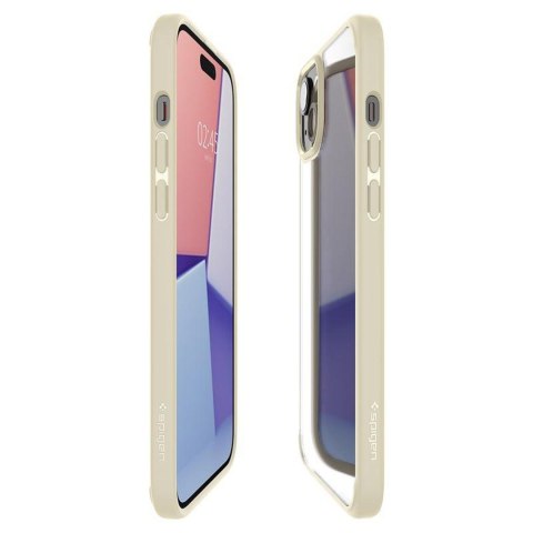 Etui pokrowiec na iPhone 15 Plus Crystal Hybrid - przezroczysto beżowe