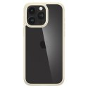 Etui pokrowiec na iPhone 15 Pro Max Crystal Hybrid - przezroczysto beżowe