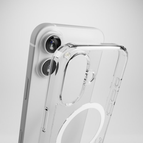 Etui silikonowe do iPhone 16 Impact Clear D3O MagSafe - przezroczyste