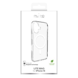 Etui silikonowe do iPhone 16 Lite Mag MagSafe - przezroczyste