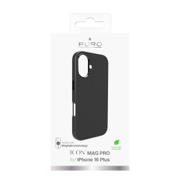 Etui silikonowe do iPhone 16 Plus Icon Mag Pro MagSafe - czarne