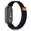 Pasek na Xiaomi Smart Band 8 / 9 / 10 / NFC Nylon Pro - czarno pomarańczowy