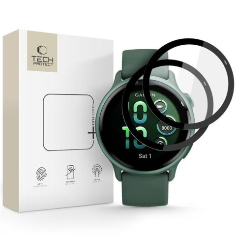 Szkło hybrydowe na zegarek Garmin Vivoactive 6 Glass Flex+ czarne - 2 szt.