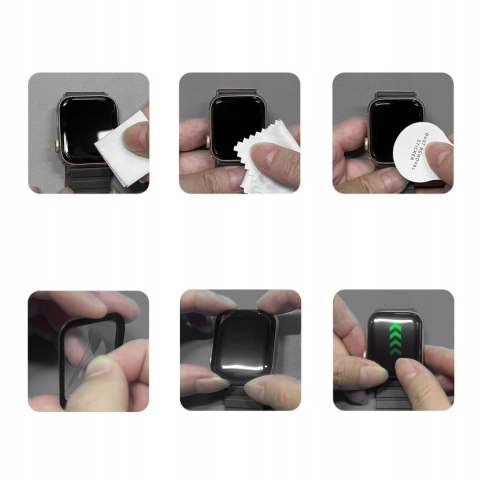 Szkło hybrydowe na zegarek Garmin Vivoactive 6 Glass Flex+ czarne - 2 szt.