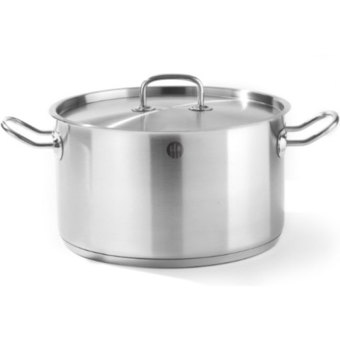 Garnek średni Kitchen Line z pokrywką 9,5 l śr. 280 x 155 mm - Hendi 836408