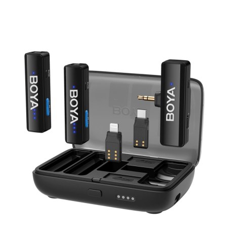 Zestaw mikrofonów bezprzewodowych z etui 1000mAh 2.4GHZ USB-C