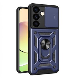 Etui pancerne z osłoną na aparat do Samsung Galaxy A15 Hybrid Armor Camshield - niebieskie