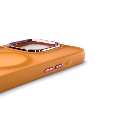 Etui pokrowiec na iPhone 16 Magnetic Collection MagSafe - pomarańczowy