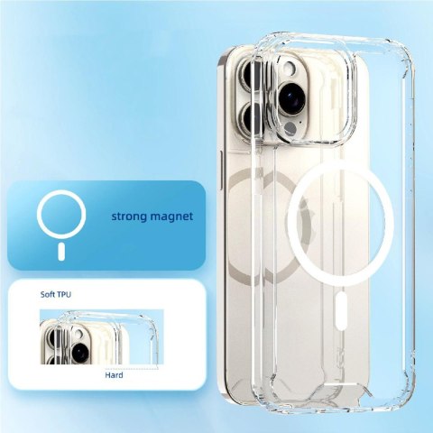 Etui pokrowiec na iPhone 16 Pro Clear Corner Case MagSafe - przezroczysty
