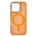 Etui pokrowiec na iPhone 16 Pro Max Magnetic Collection MagSafe - pomarańczowe