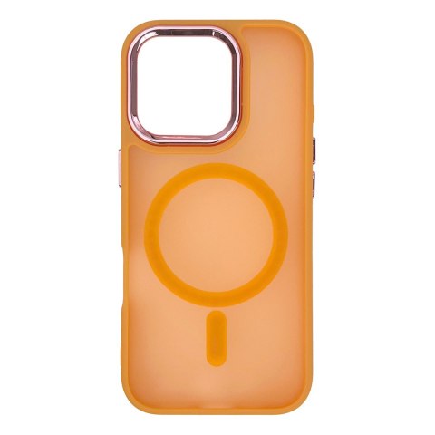 Etui pokrowiec na iPhone 16 Pro Max Magnetic Collection MagSafe - pomarańczowe