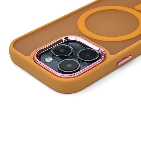 Etui pokrowiec na iPhone 16 Pro Max Magnetic Collection MagSafe - pomarańczowe