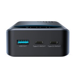 Powerbank 30000mAh USB-A USB-C z wyświetlaczem 65W - czarny