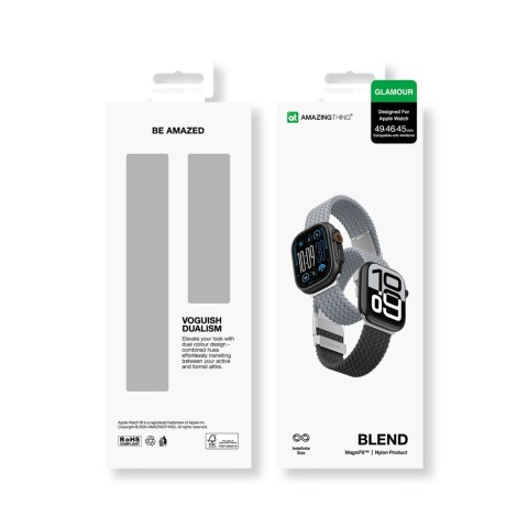 Zestaw 2 pasków do Apple Watch 45/46/49 mm Blend Band - szaro czarny / szary