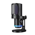 Mikrofon gamingowy przewodowy USB-C RGB ENC - czarny