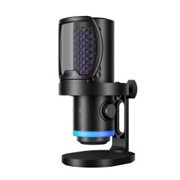 Mikrofon gamingowy przewodowy USB-C RGB ENC - czarny