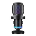 Mikrofon gamingowy przewodowy USB-C RGB ENC - czarny