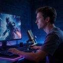 Mikrofon gamingowy przewodowy USB-C RGB ENC - czarny