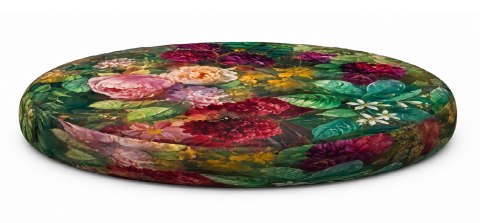 Poduszka na krzesło E-Ring Bukiet 37 cm - wygodna, okrągła, 3 cm, zdejmowany pokrowiec