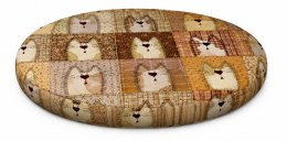 Poduszka na krzesło E-Ring Pexeso 37 cm - wygodna, okrągła, 3 cm, zdejmowany pokrowiec