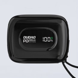Powerbank K32 10000 mAh z wbudowanym kablem USB-C iPhone Lightning 22.5W - czarny