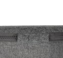 Pufa dekoracyjna, Bertoni, nadruk Jute Coffee - okrągła pufa do salonu, przedpokoju, walec 40cm, elegancka, zamek błyskawiczny, 